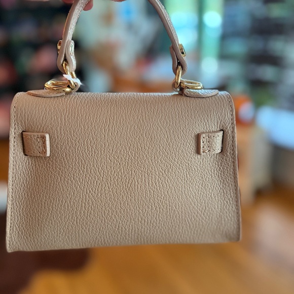 Mini Tan Leather Handbag - Picture 2 of 4